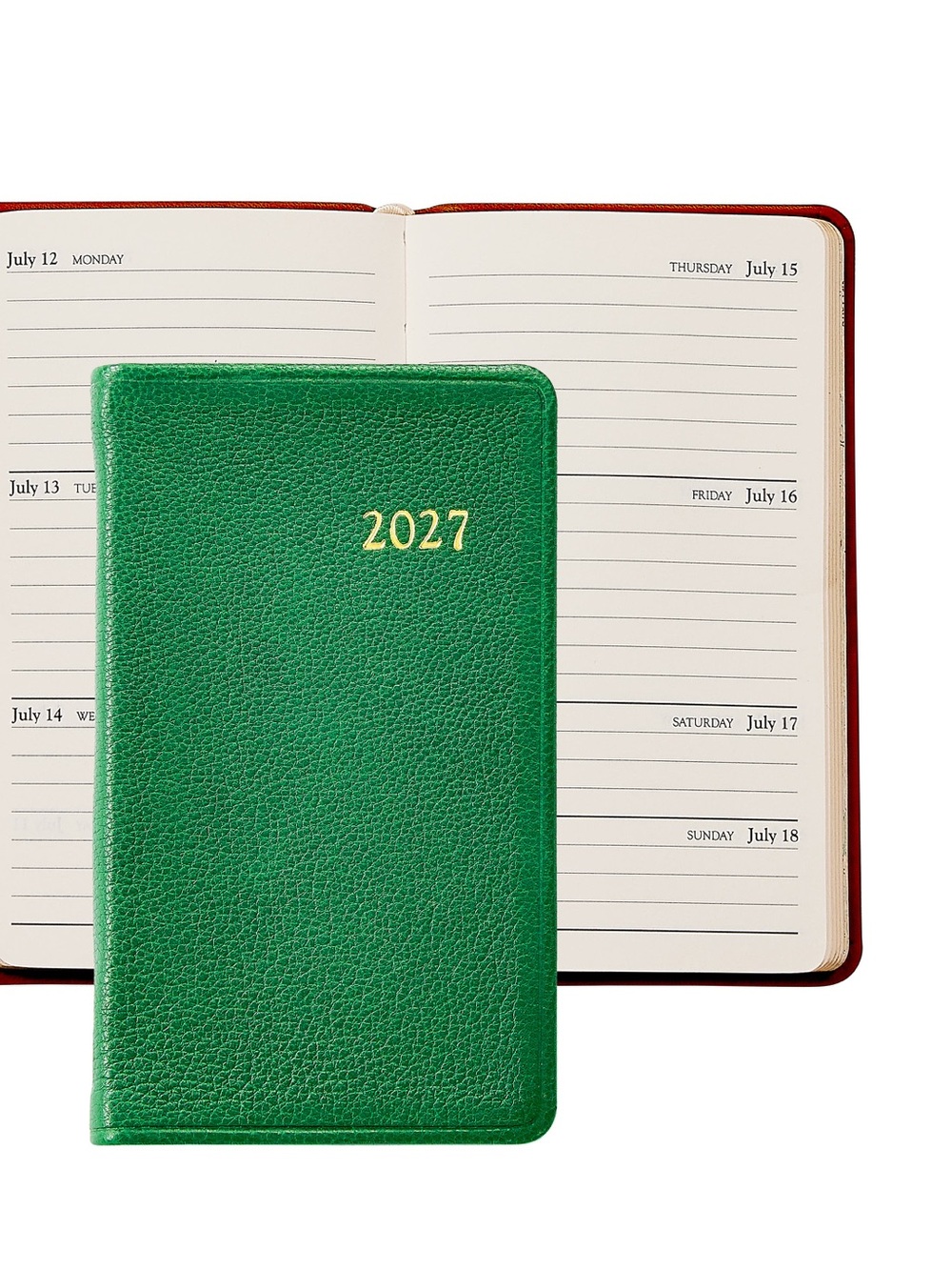 2027 Desk Diary Calendar with Gold Initials - AFF